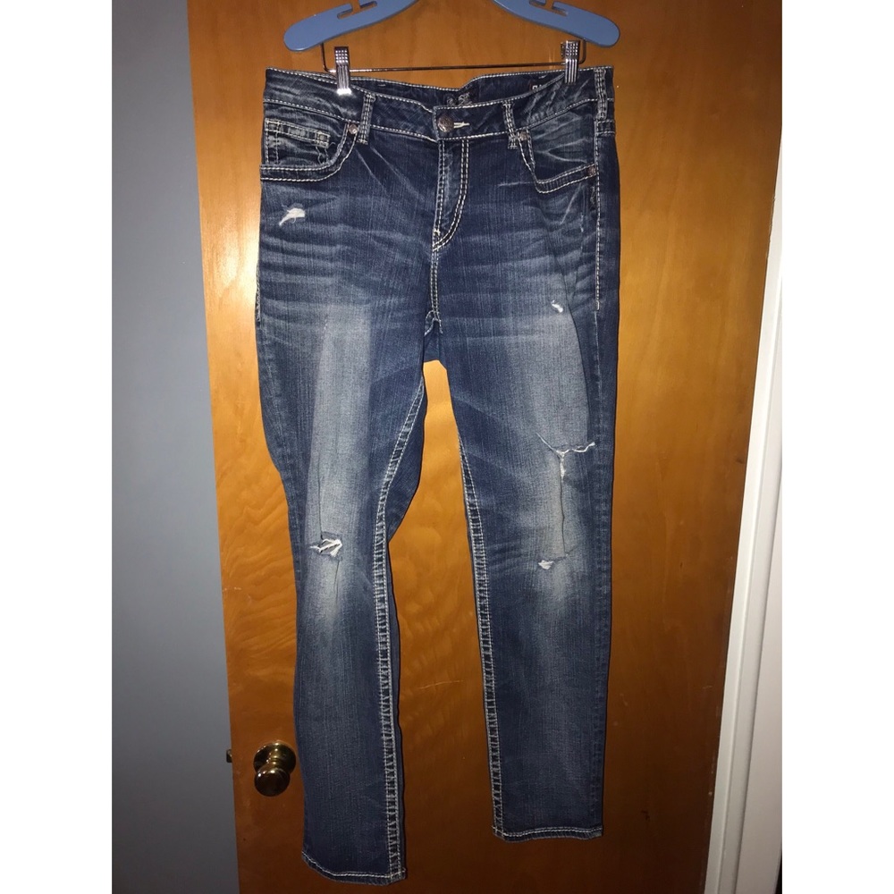 Boyfriend cut, SUKI, silver brand size W34
